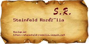 Steinfeld Rozália névjegykártya